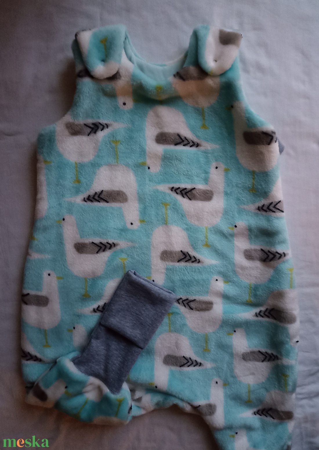 74-80-86-os őszi téli tipegő hálózsák 20-22 fokba wellsoft sirályos - baba - mama - babaruházat - tipegőhálózsák - Meska.hu