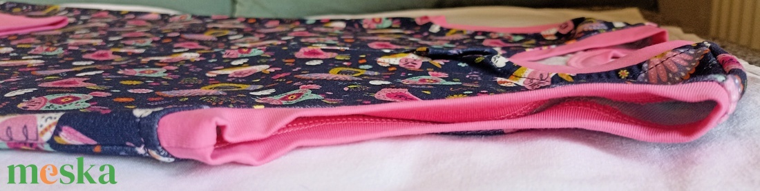 140-146-152-es Nyári tipegő hálózsák pamut sötétkék madrákás - baba - mama - babaruházat - tipegőhálózsák - Meska.hu