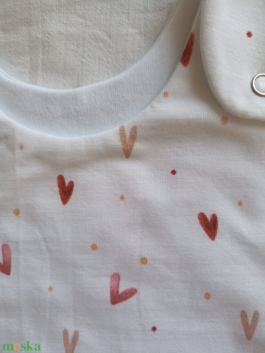 80-86-92-es Átmeneti tavaszi tipegő hálózsák duplapamut szívecskés - baba - mama - babaruházat - tipegőhálózsák - Meska.hu