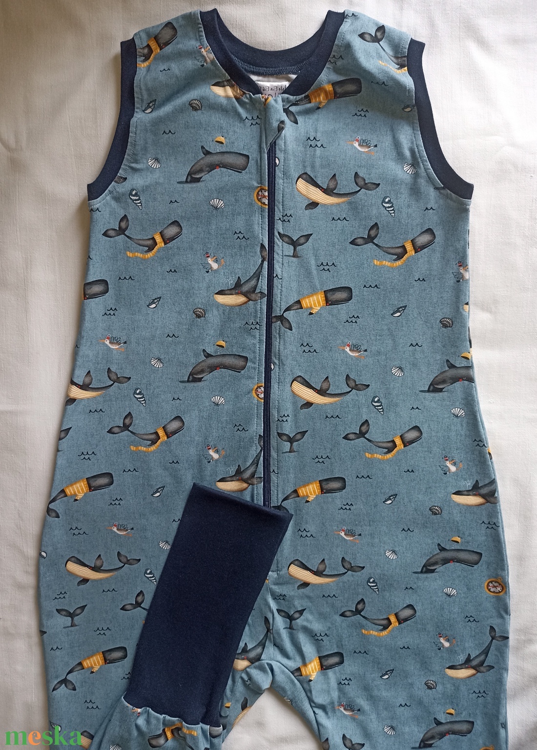 110-116-122-es nyári kánikula tipegő hálózsák bálnás - baba - mama - babaruházat - tipegőhálózsák - Meska.hu