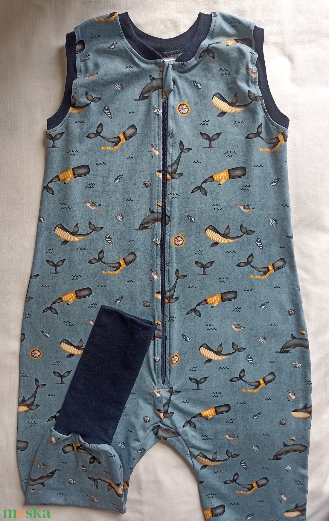 110-116-122-es nyári kánikula tipegő hálózsák bálnás - baba - mama - babaruházat - tipegőhálózsák - Meska.hu