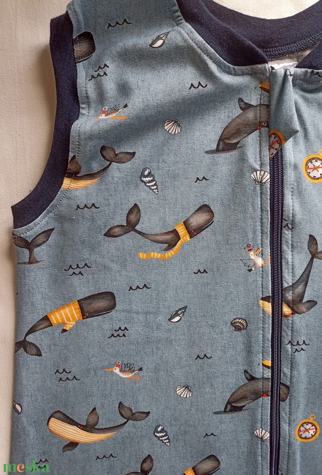 110-116-122-es nyári kánikula tipegő hálózsák bálnás - baba - mama - babaruházat - tipegőhálózsák - Meska.hu