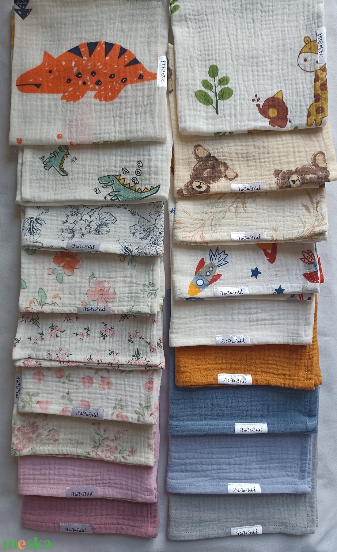 Muszlin babakendő, rongyi, nyunyóka duplagéz tiszta pamutból univerzális használatra 1100 Ft/db 32x32 cm  - baba - mama - baba játékok - szundikendő, alvóka - Meska.hu