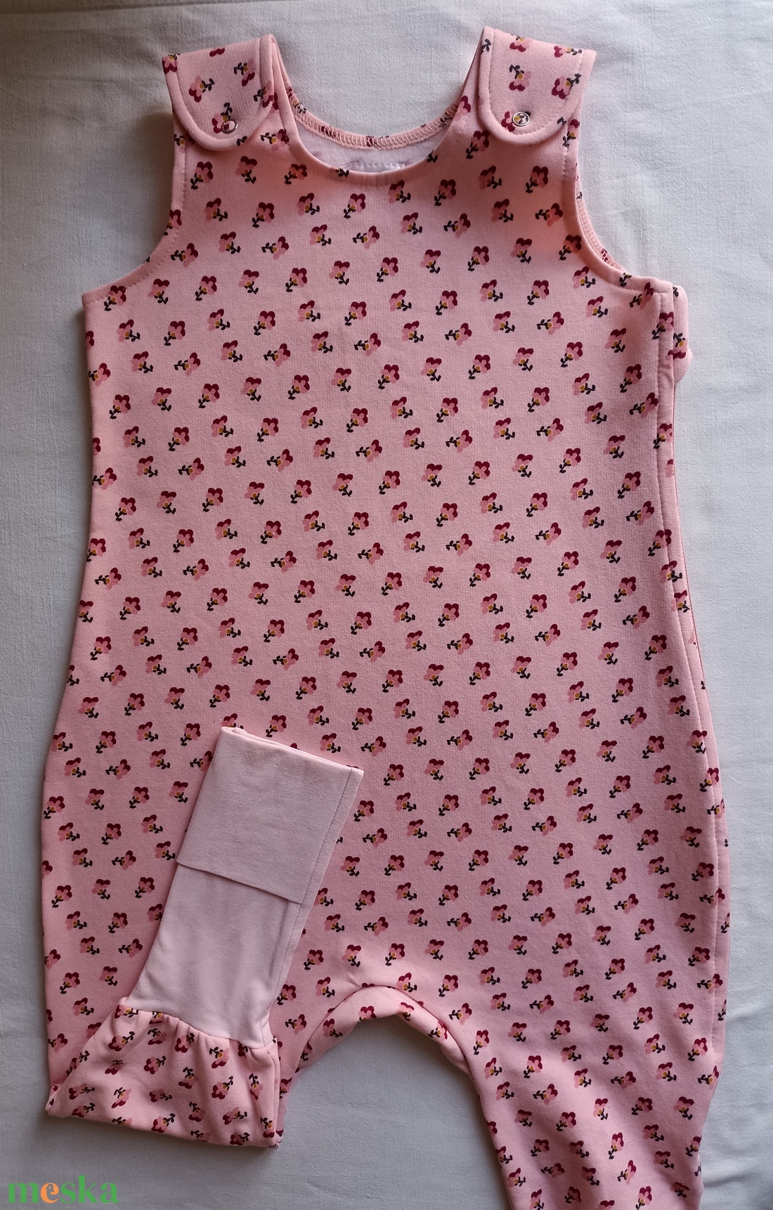 86-92-98-as Tavaszi tipegő hálózsák 22-24 fokba átmeneti ökopamut virágos - baba - mama - babaruházat - tipegőhálózsák - Meska.hu