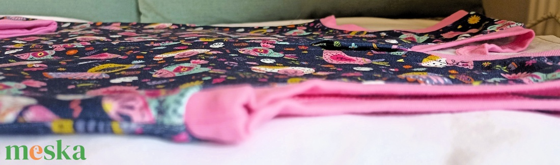 116-122-128-as nyári tipegő hálózsák sötétkék madárkás - baba - mama - babaruházat - tipegőhálózsák - Meska.hu