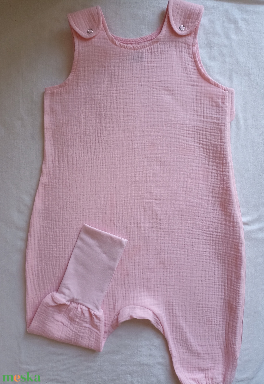 86-92-98-es nyári muszlin tipegő hálózsák duplagéz rózsa - baba - mama - babaruházat - tipegőhálózsák - Meska.hu