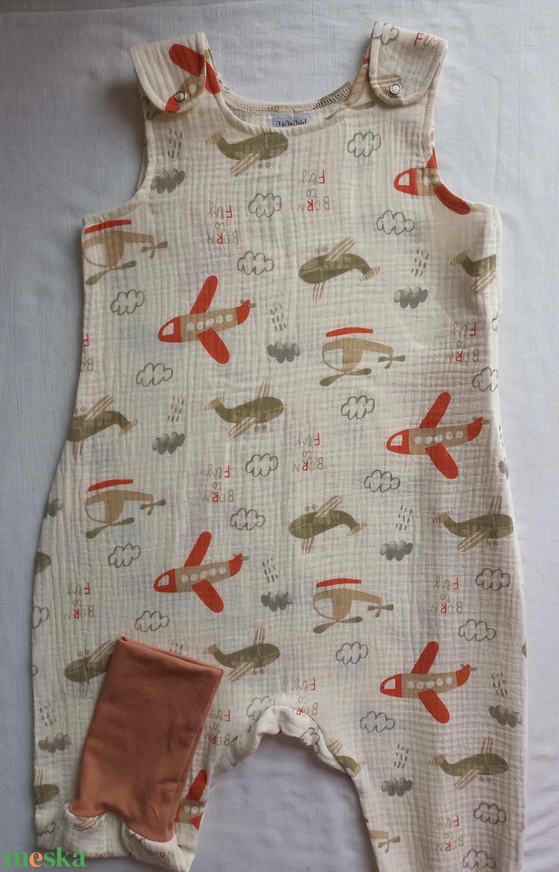 86-92-98-as Nyári muszlin tipegő hálózsák duplagéz repülős - baba - mama - babaruházat - tipegőhálózsák - Meska.hu