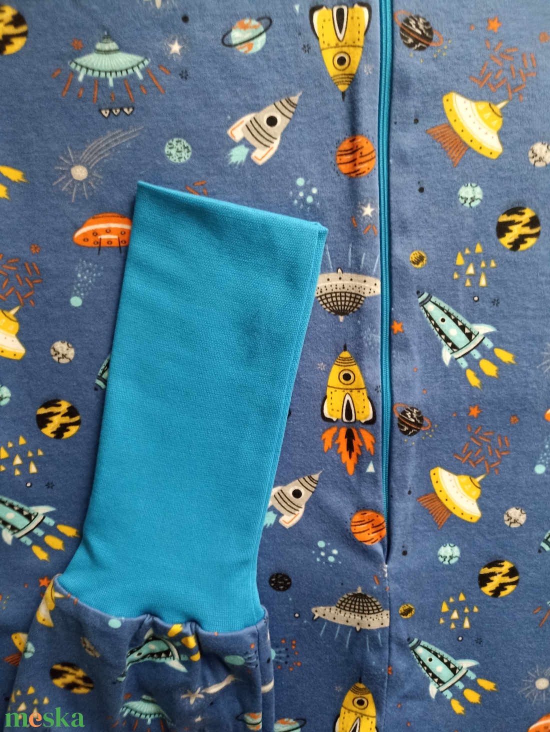 134-140-146-os Tavaszi tipegő hálózsák 21-23 fokba átmeneti pamut űrhajós - baba - mama - babaruházat - tipegőhálózsák - Meska.hu