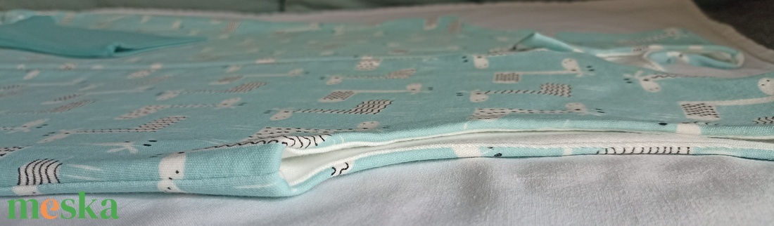 128-134-140 Tavaszi tipegő hálózsák 22-24 fokba átmeneti pamut menta zsiráf - baba - mama - babaruházat - tipegőhálózsák - Meska.hu