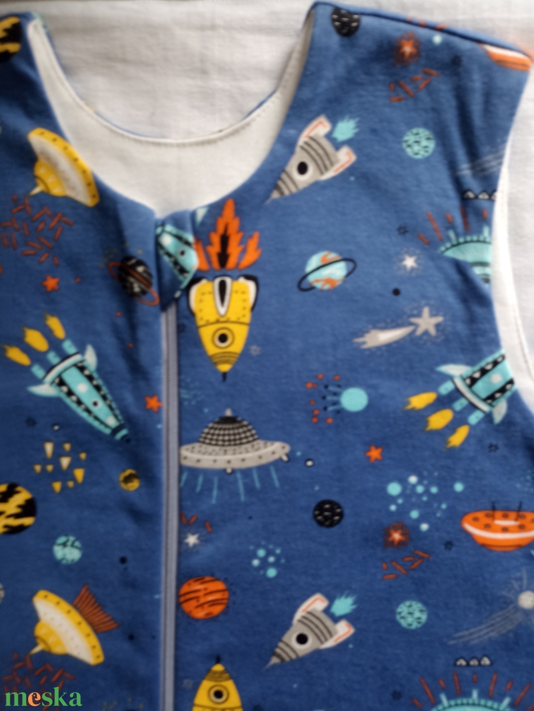 128-134-140 Tavaszi tipegő hálózsák  22-24 fokba átmeneti pamut űrhajós  - baba - mama - babaruházat - tipegőhálózsák - Meska.hu