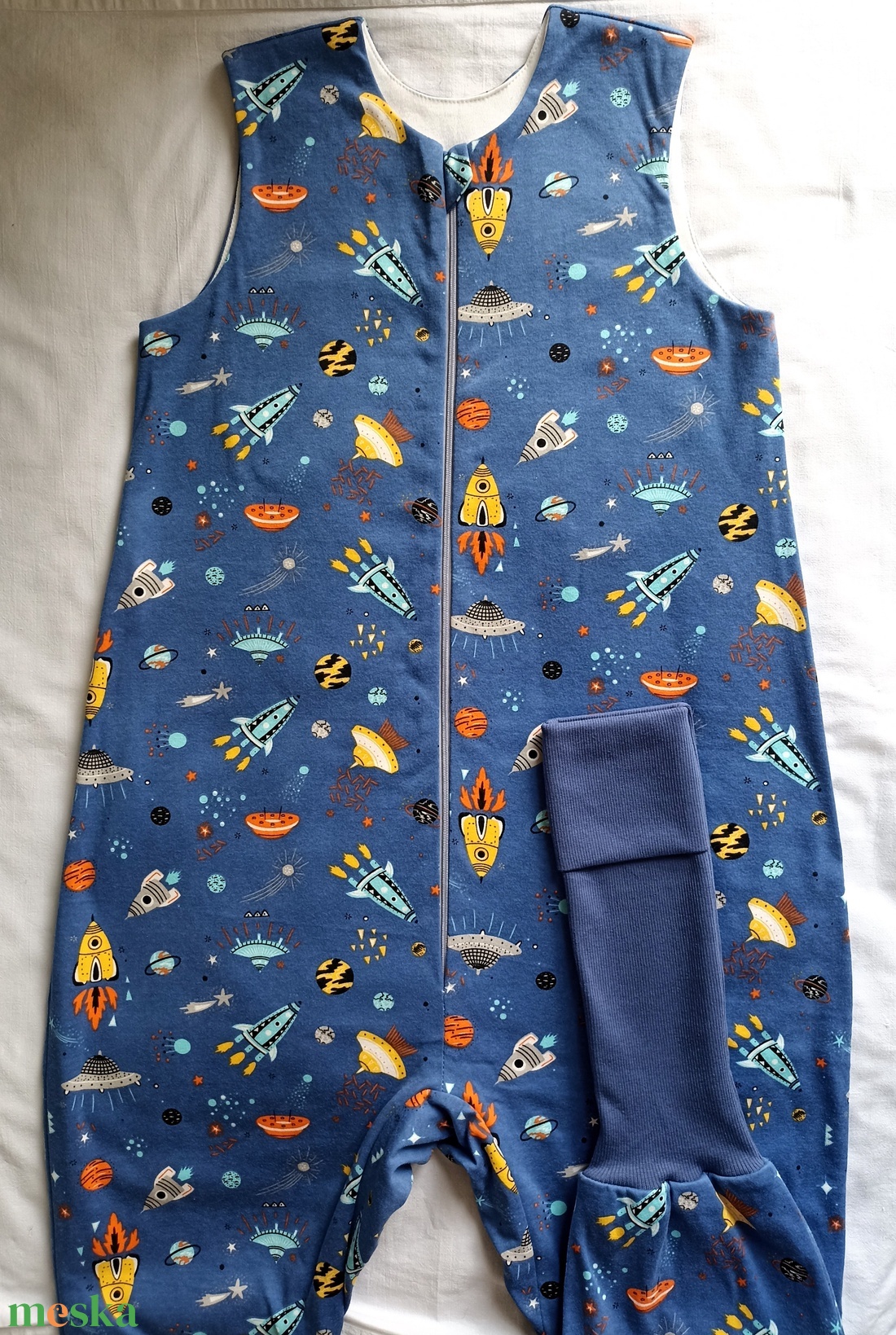 128-134-140 Tavaszi tipegő hálózsák  22-24 fokba átmeneti pamut űrhajós  - baba - mama - babaruházat - tipegőhálózsák - Meska.hu