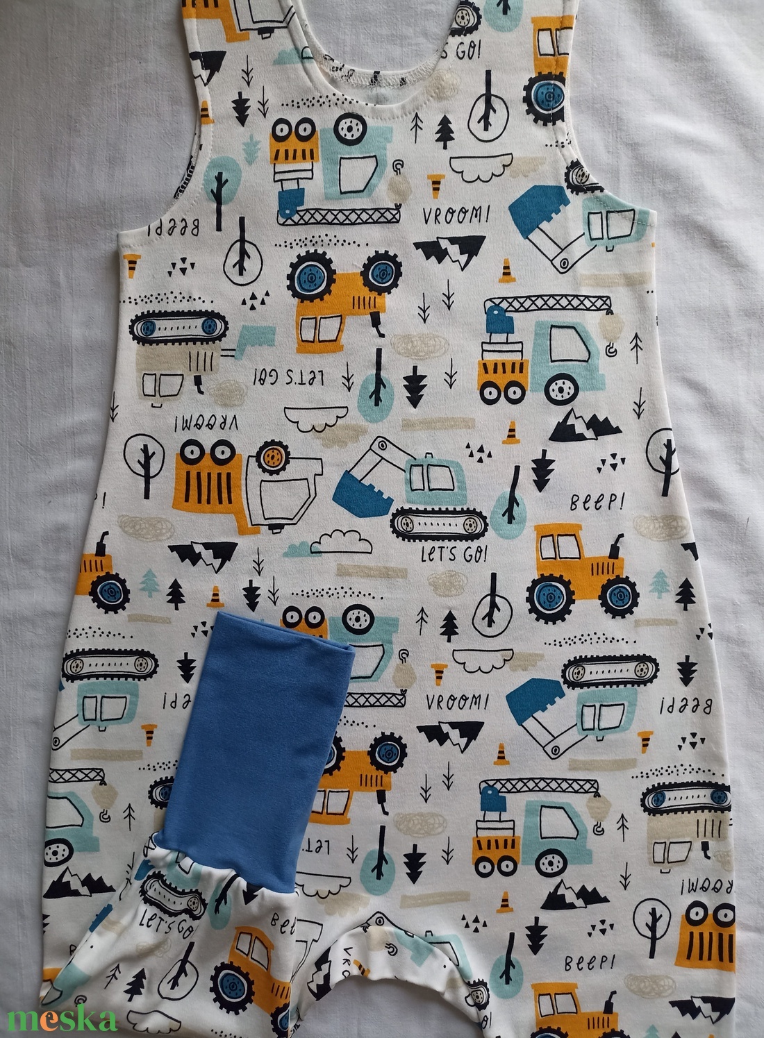 104-110-116-os nyári tipegő hálózsák traktoros KÉSZÜL - baba - mama - babaruházat - tipegőhálózsák - Meska.hu