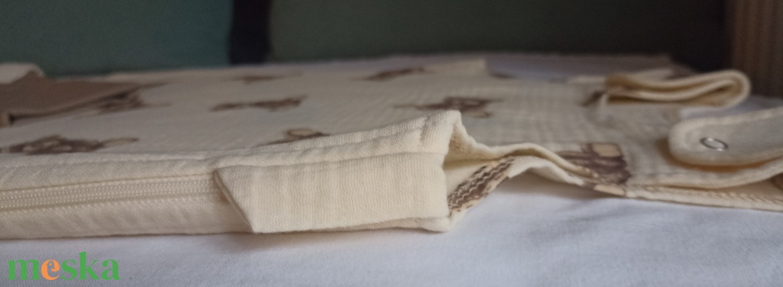 92-98-104-es Nyári muszlin tipegő hálózsák duplagéz macis - baba - mama - babaruházat - tipegőhálózsák - Meska.hu