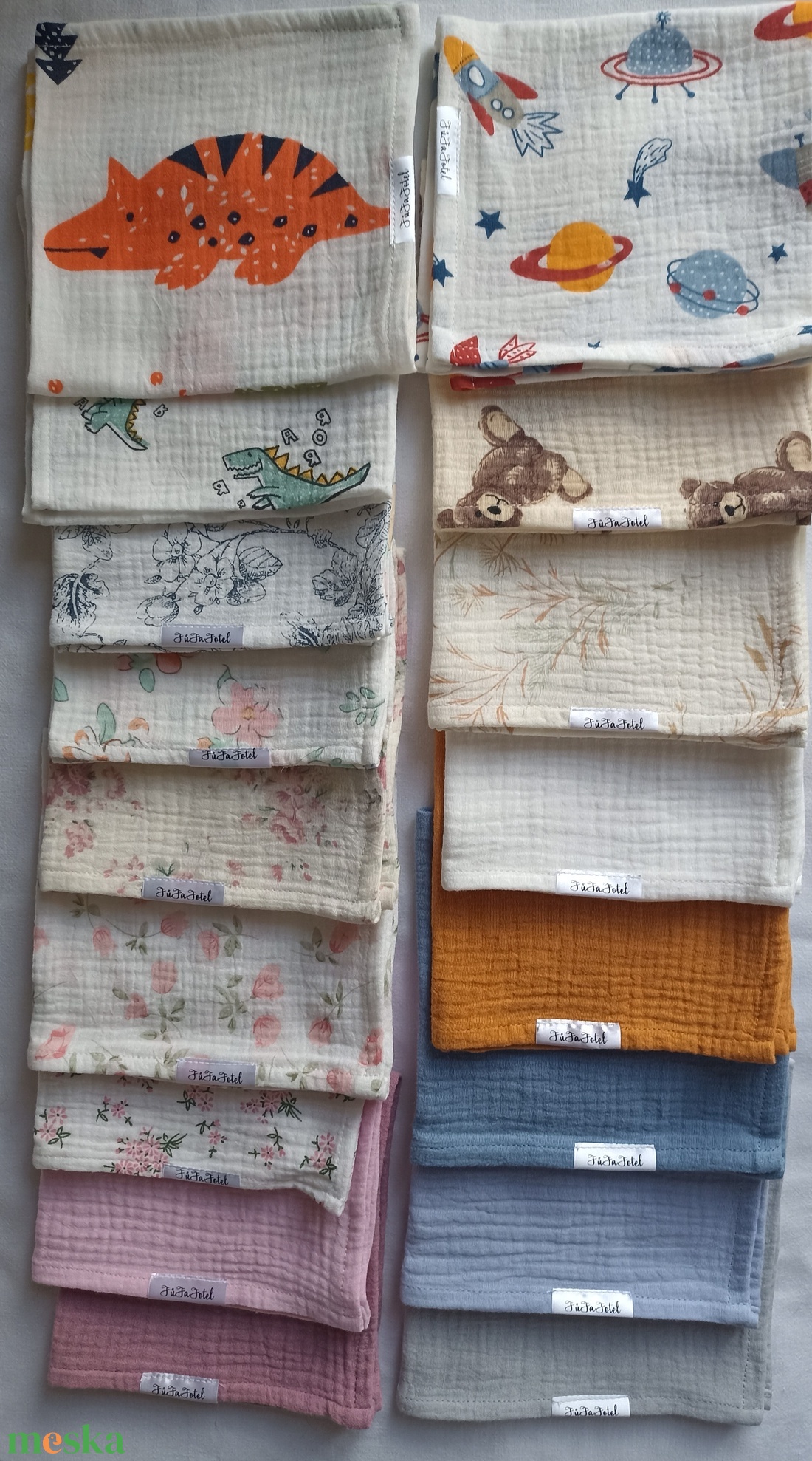 5 db Baba Muszlin Nagykendő 70x70 cm duplagéz babakendő, kifogó, nyunyóka - baba - mama - szoptatási, etetési kellékek - büfikendő - Meska.hu