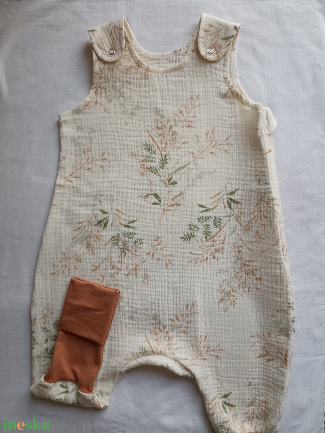 92-98-104-es Nyári muszlin tipegő hálózsák duplagéz búzamező - baba - mama - babaruházat - tipegőhálózsák - Meska.hu