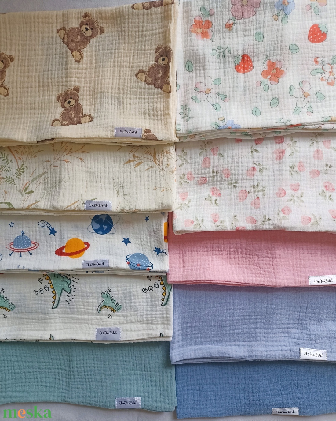 Muszlin párnahuzat IKEA-s 3x55 cm-s gyerekpárnához duplagéz   - baba - mama - baba ágynemű - baba párna és huzat - Meska.hu