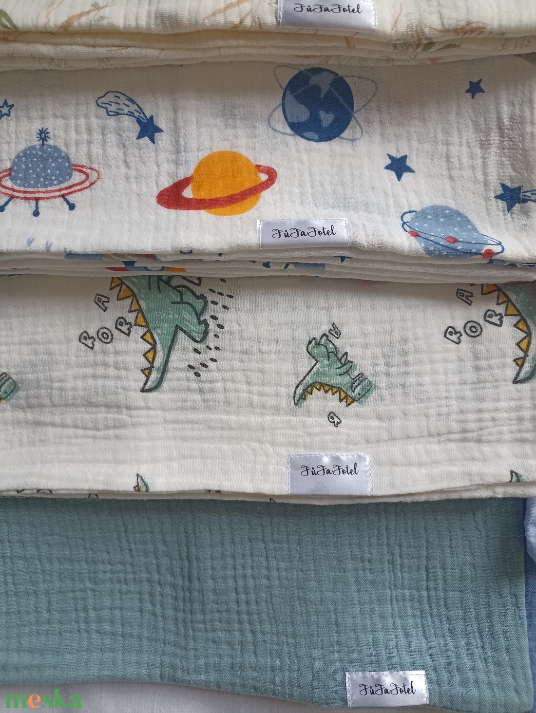 Muszlin párnahuzat IKEA-s 3x55 cm-s gyerekpárnához duplagéz   - baba - mama - baba ágynemű - baba párna és huzat - Meska.hu