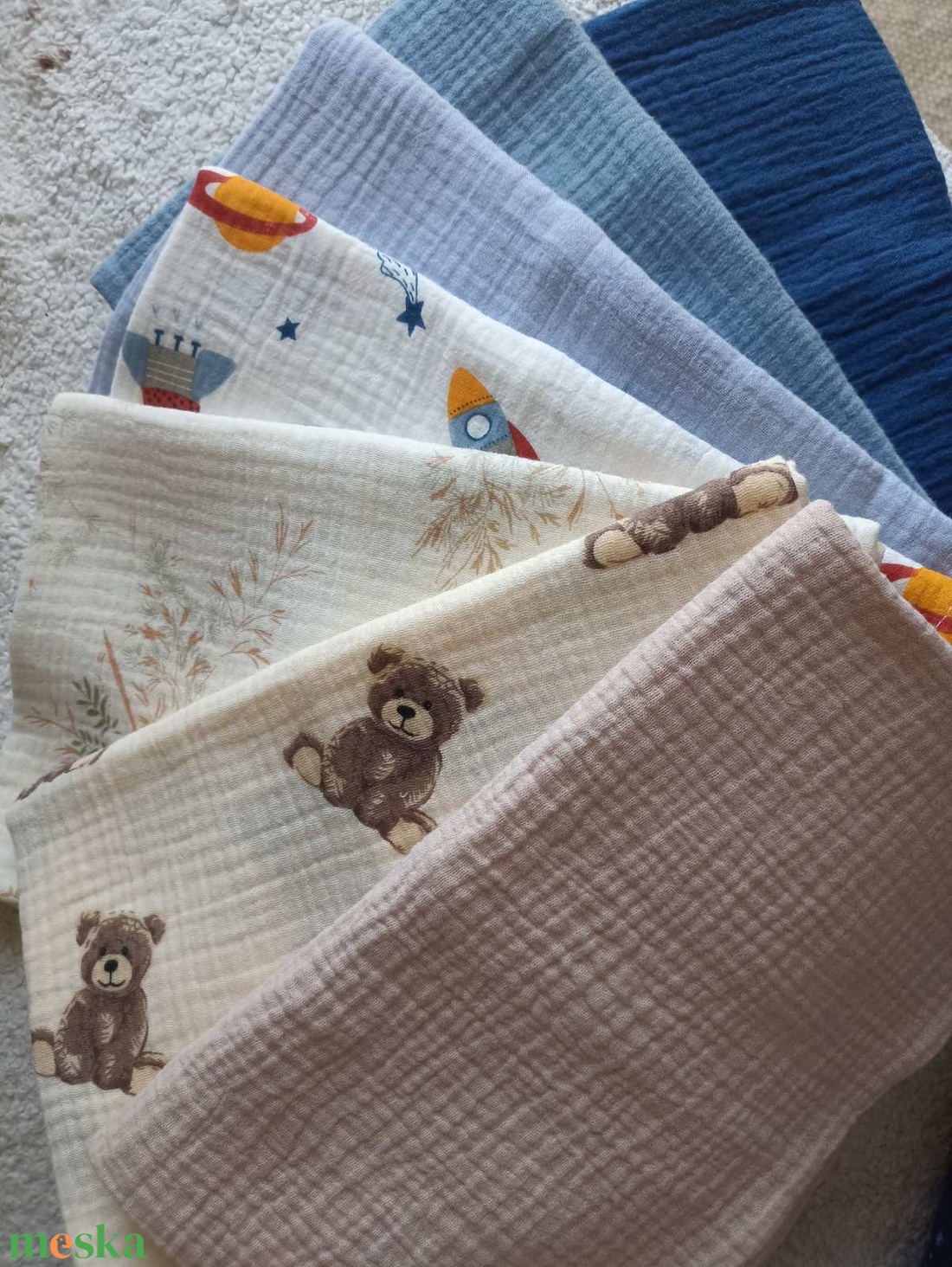 Muszlin párnahuzat IKEA-s 3x55 cm-s gyerekpárnához duplagéz   - baba - mama - baba ágynemű - baba párna és huzat - Meska.hu