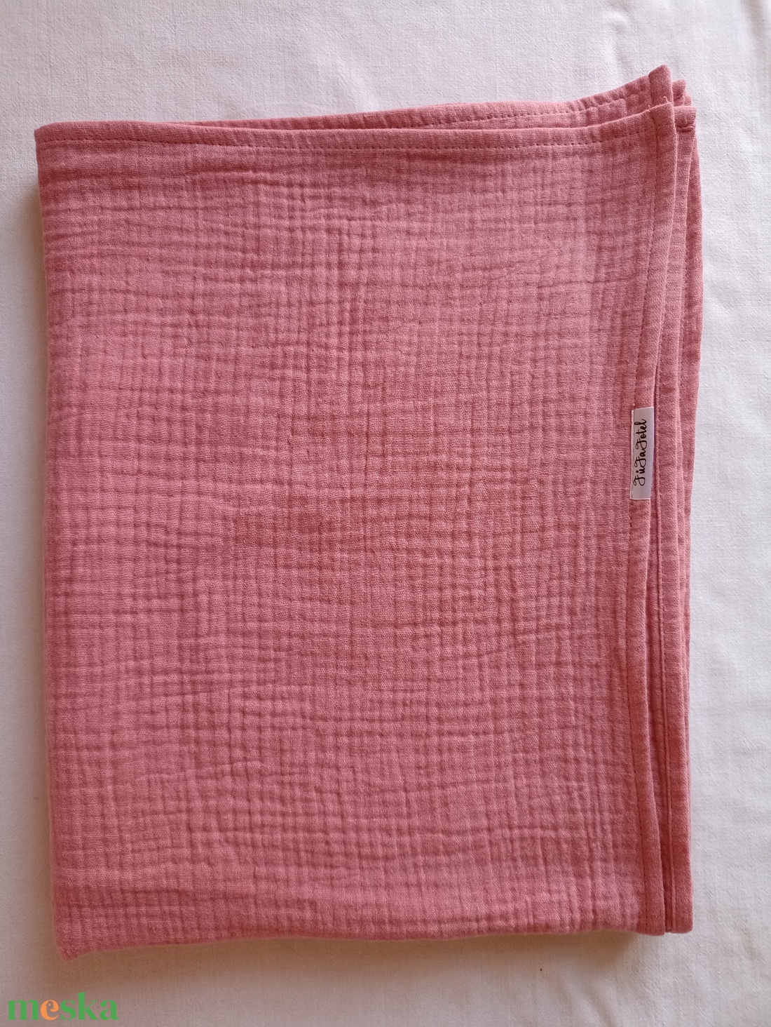 Nyári muszlin kánikula ovistakaró duplagéz gyerektakaró 100x130 cm mályva - baba - mama - baba ágynemű - babatakaró, gyerek pléd - Meska.hu