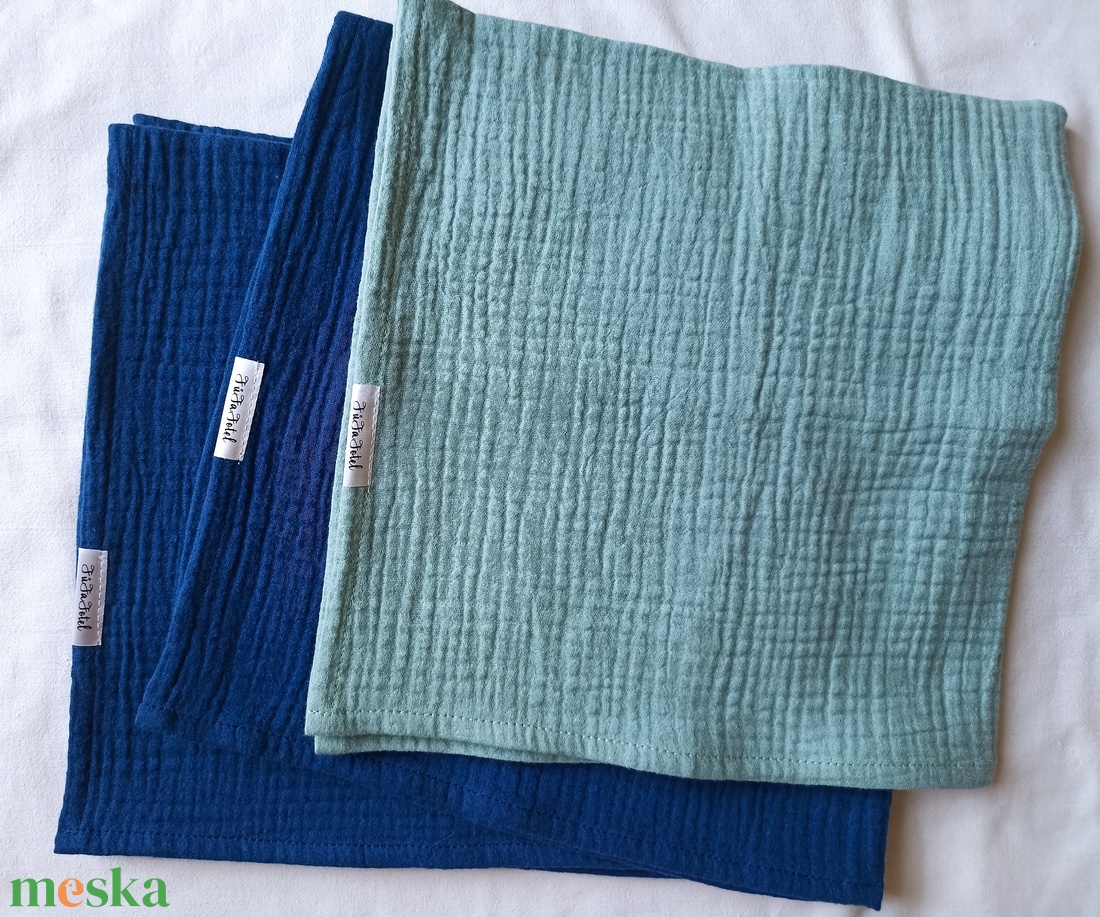 Nyári muszlin kánikula ovistakaró duplagéz gyerektakaró 100x130 cm sötétkék - baba - mama - baba ágynemű - babatakaró, gyerek pléd - Meska.hu