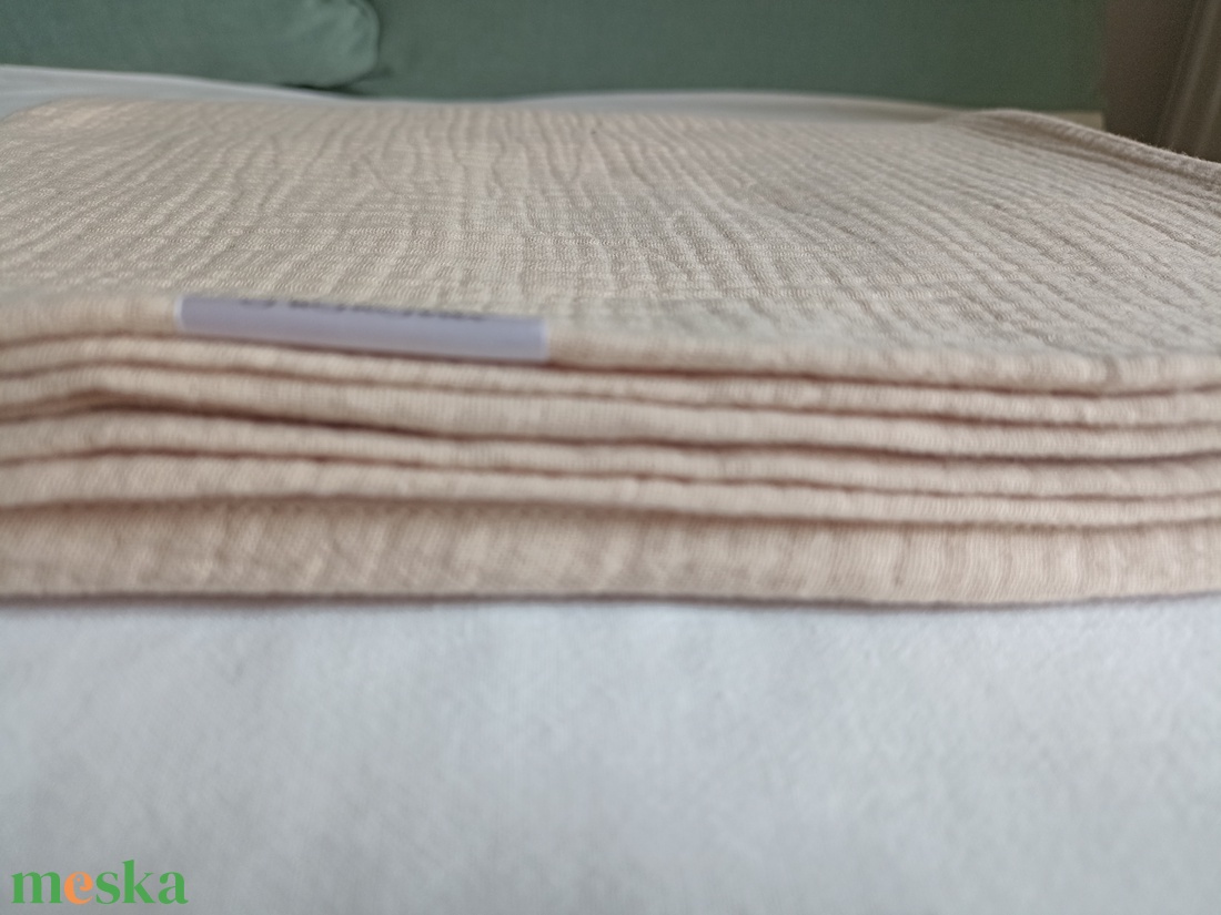 Kétrétegű muszlin ovis géztakaró nyári 100x130 cm drapp bézs - baba - mama - baba ágynemű - babatakaró, gyerek pléd - Meska.hu