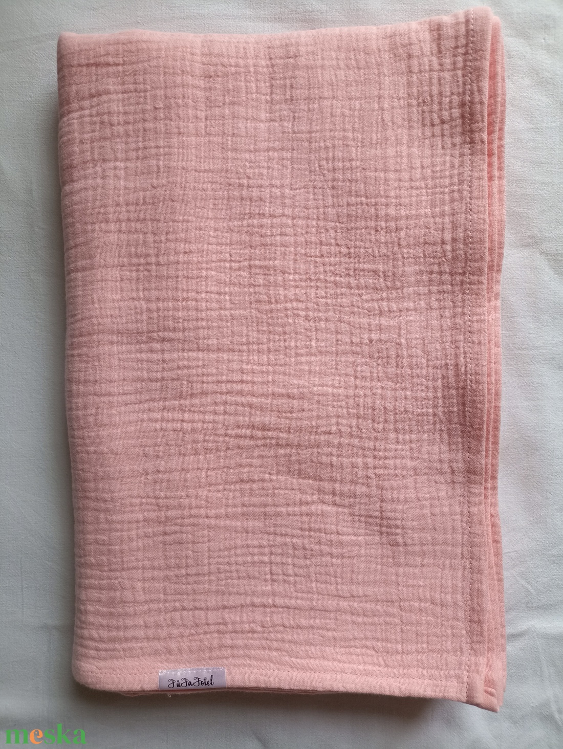 Kétrétegű muszlin ovis géztakaró duplagéz nyári ovistakaró 100x130 cm barack - baba - mama - baba ágynemű - babatakaró, gyerek pléd - Meska.hu