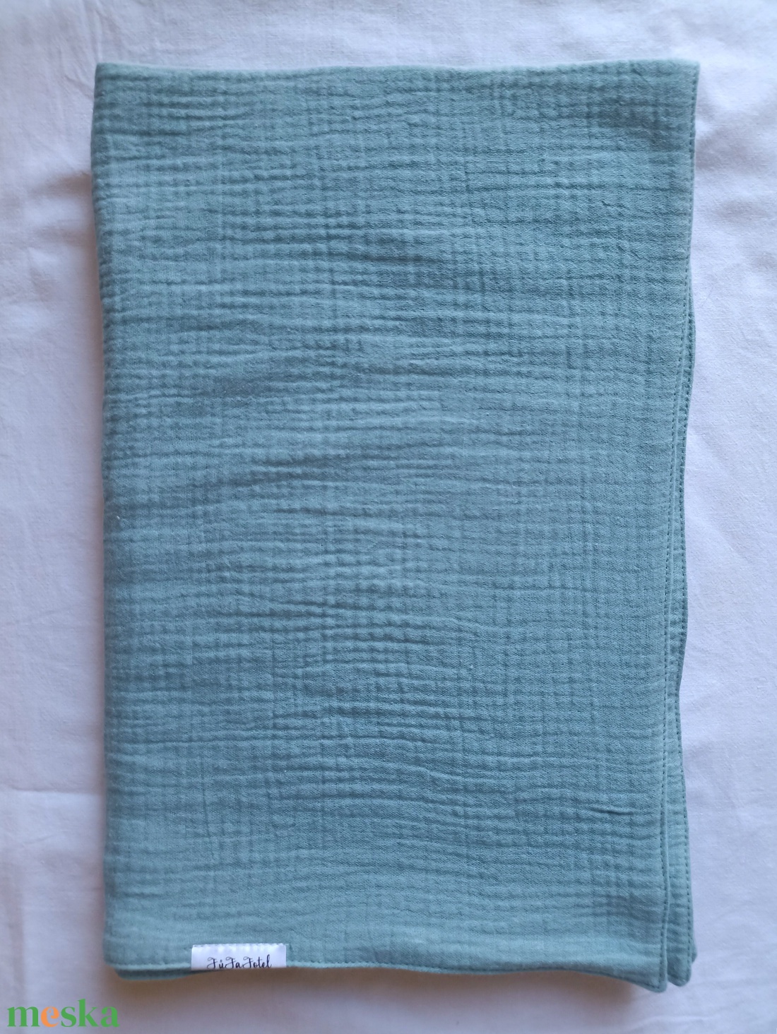 Kétrétegű muszlin ovis géztakaró nyári ovistakaró 100x130 cm zsálya - baba - mama - baba ágynemű - babatakaró, gyerek pléd - Meska.hu