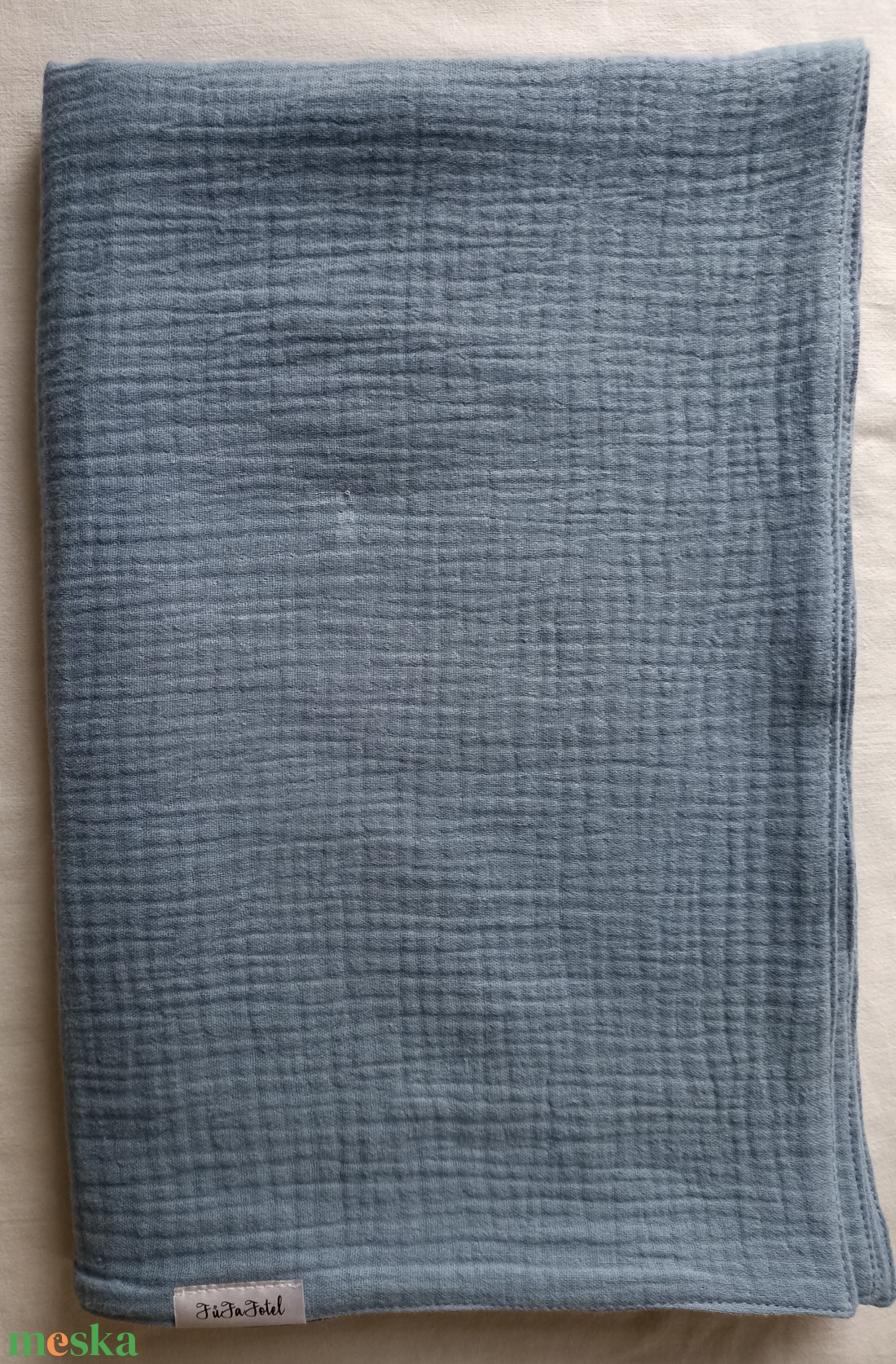 Kétrétegű muszlin ovis géztakaró nyári ovistakaró 100x130 cm farmerkék - baba - mama - baba ágynemű - babatakaró, gyerek pléd - Meska.hu