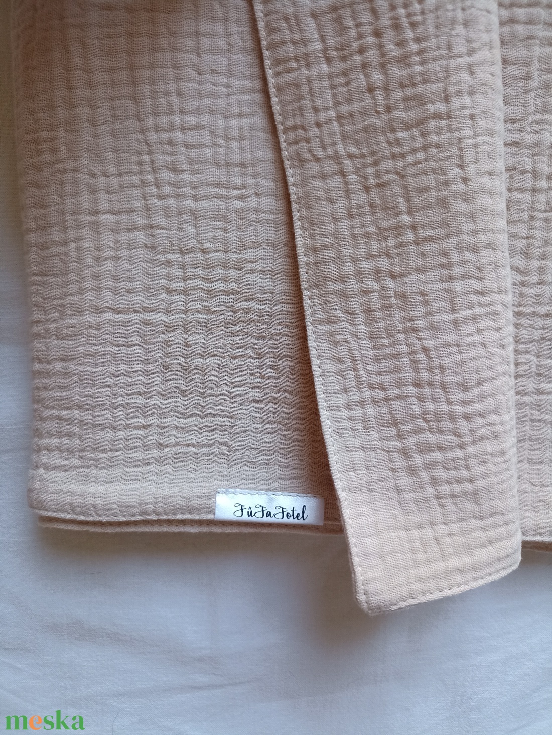 Kétrétegű muszlin babatakaró duplagéz nyári 70x90 cm drapp - baba - mama - baba ágynemű - babatakaró, gyerek pléd - Meska.hu