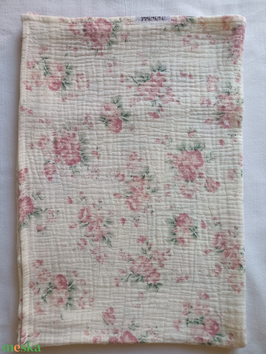 Nyári muszlin babatakaró kánikula duplagéz gyerektakaró 70x90 cm romantikus virágok  - baba - mama - baba ágynemű - babatakaró, gyerek pléd - Meska.hu