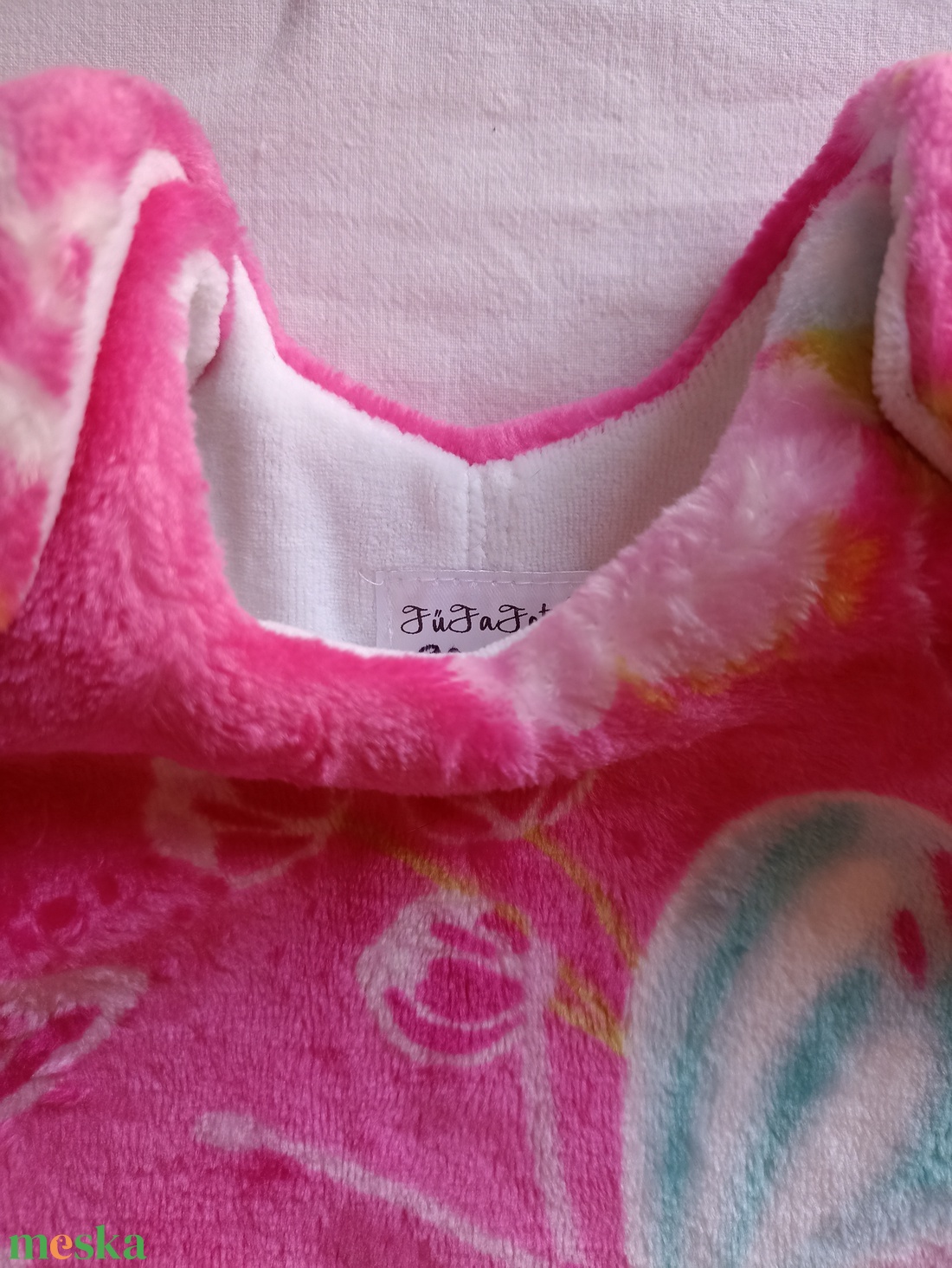 68-74-80-os téli tipegő hálózsák wellsoft + bébiplüss 19-20 fokba pink pillangós - baba - mama - babaruházat - tipegőhálózsák - Meska.hu