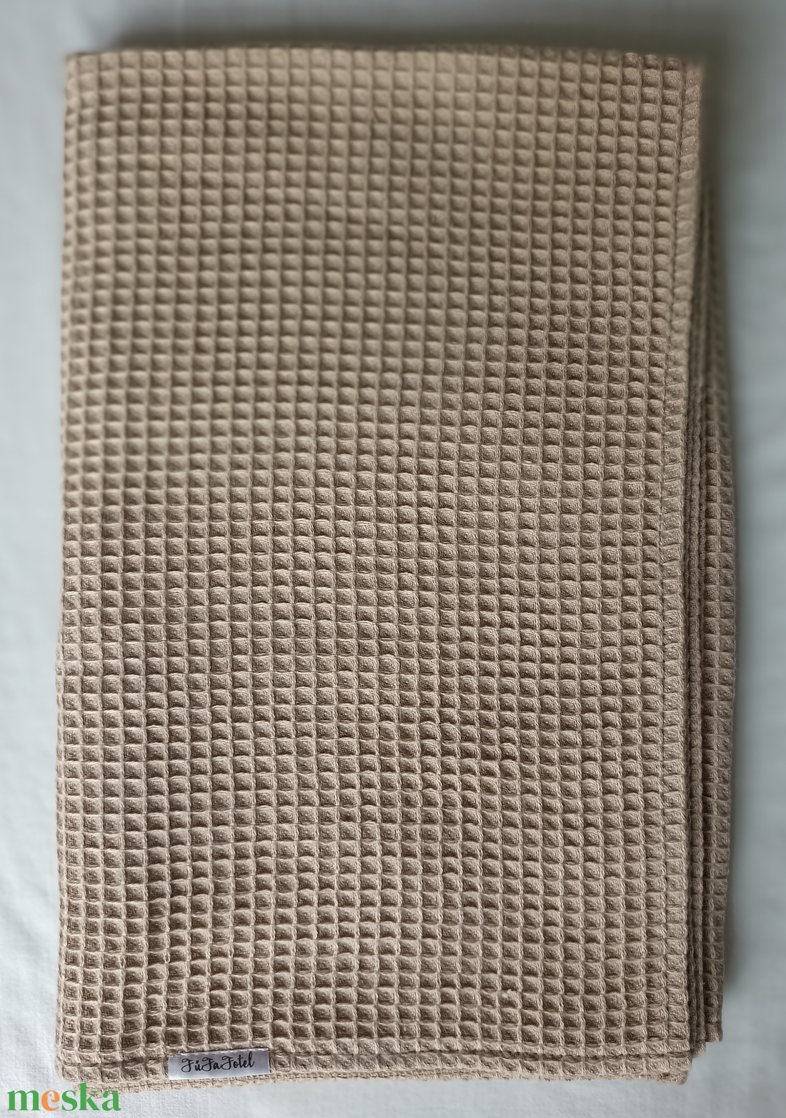 Waffel babatakaró 75x95 cm mogyoró - baba - mama - baba ágynemű - babatakaró, gyerek pléd - Meska.hu