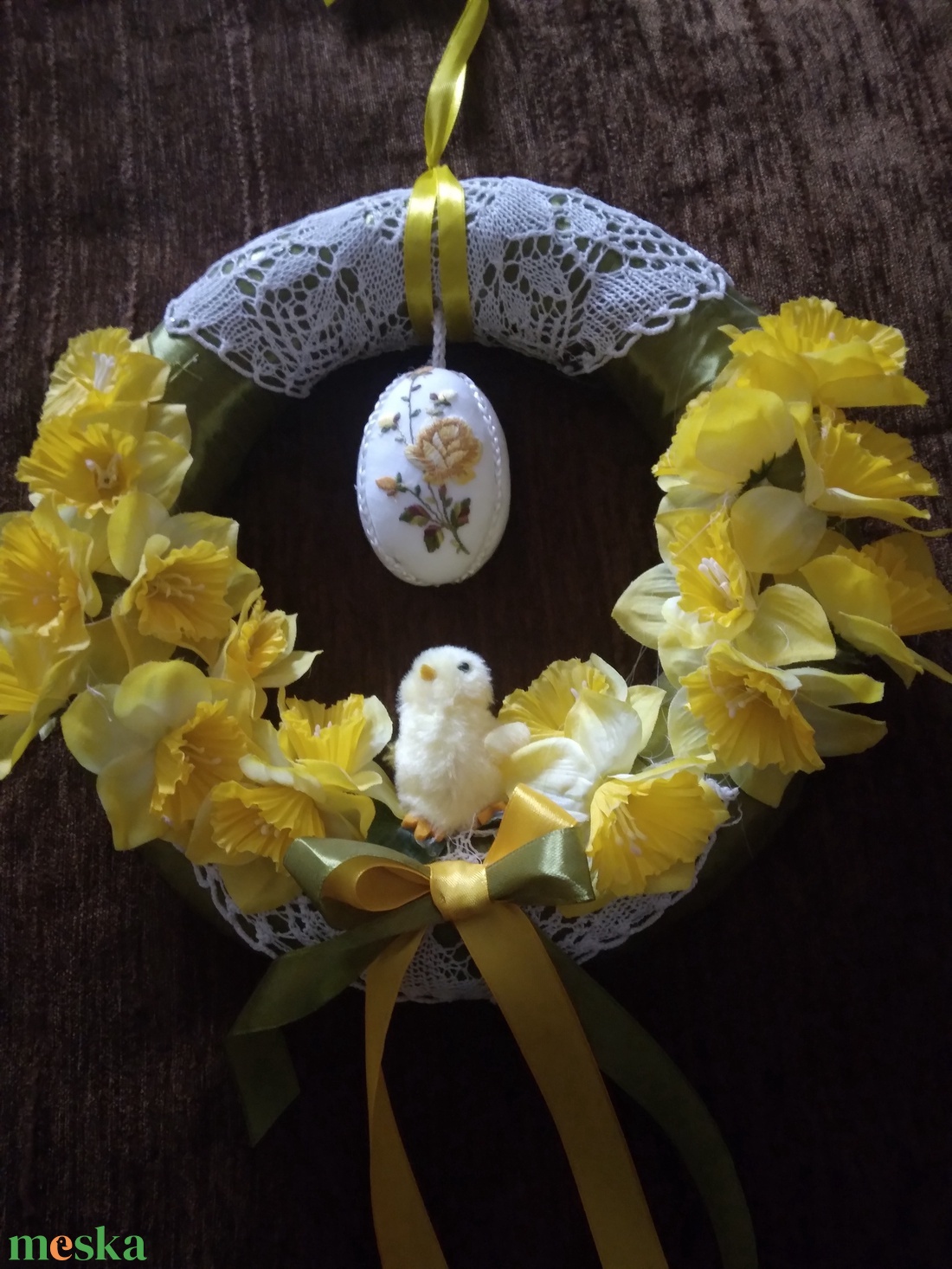 húsvéti kopogtató - otthon & életmód - virágdekoráció - virágdíszek - dekor koszorúk, kopogtatók - Meska.hu
