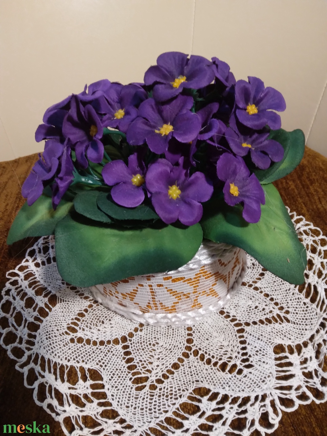 tavaszi virágkosár - otthon & életmód - virágdekoráció - virágdíszek - asztali virágdísz - Meska.hu