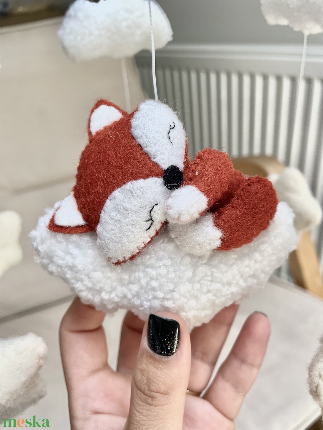 Rókás kiságyforgó - baba - mama - baba játékok - kiságyforgó - Meska.hu
