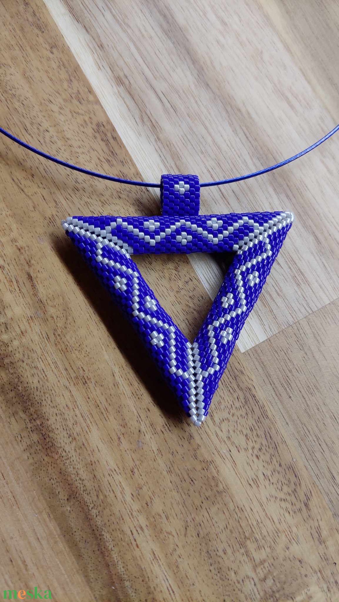 3D peyote háromszög medál - ékszer - nyaklánc - medál - Meska.hu