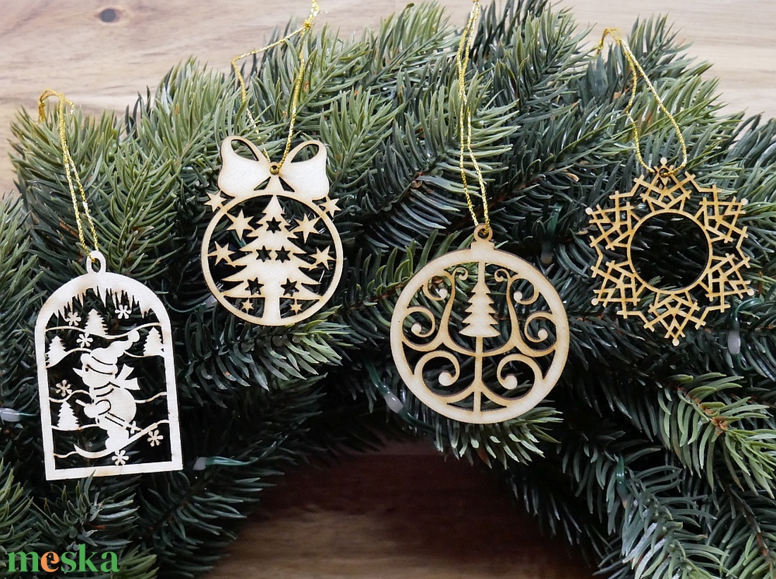 Karácsonyfadísz szett 11.    (4 db natúr fa dísz) - karácsony - karácsonyi lakásdekoráció - karácsonyfadíszek - Meska.hu Karácsonyfadísz szett 11.    (4 db natúr fa dísz) - karácsony - karácsonyi lakásdekoráció - karácsonyfadíszek - Meska.hu