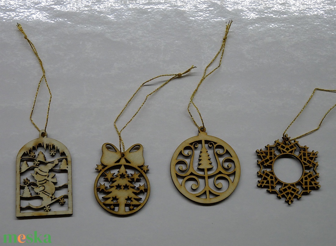 Karácsonyfadísz szett 11.    (4 db natúr fa dísz) - karácsony - karácsonyi lakásdekoráció - karácsonyfadíszek - Meska.hu Karácsonyfadísz szett 11.    (4 db natúr fa dísz) - karácsony - karácsonyi lakásdekoráció - karácsonyfadíszek - Meska.hu