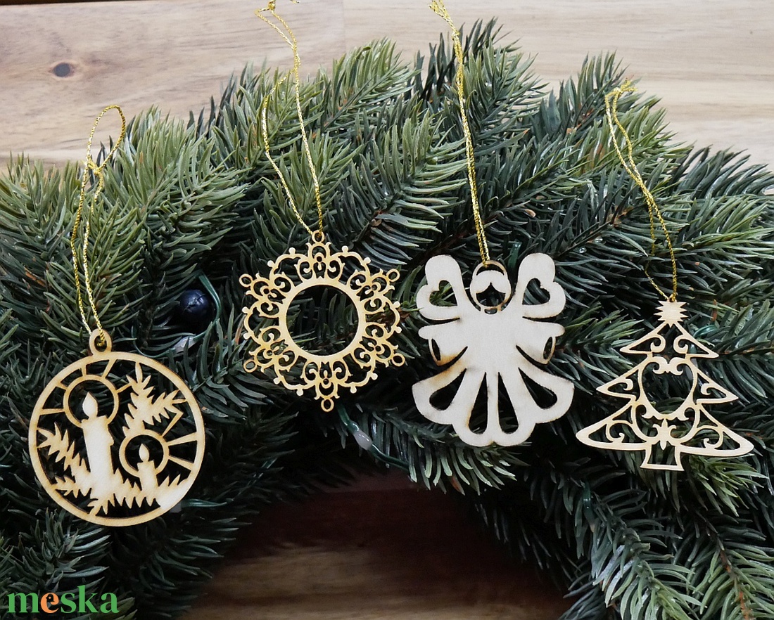 Karácsonyfadísz szett 9.    (4 db natúr fa dísz) - karácsony - karácsonyi lakásdekoráció - karácsonyfadíszek - Meska.hu Karácsonyfadísz szett 9.    (4 db natúr fa dísz) - karácsony - karácsonyi lakásdekoráció - karácsonyfadíszek - Meska.hu