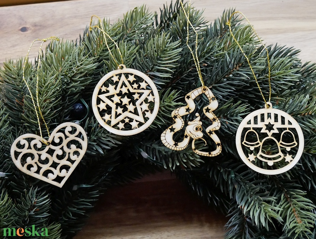 Karácsonyfadísz szett 5.    (4 db natúr fa dísz) - karácsony - karácsonyi lakásdekoráció - karácsonyfadíszek - Meska.hu Karácsonyfadísz szett 5.    (4 db natúr fa dísz) - karácsony - karácsonyi lakásdekoráció - karácsonyfadíszek - Meska.hu