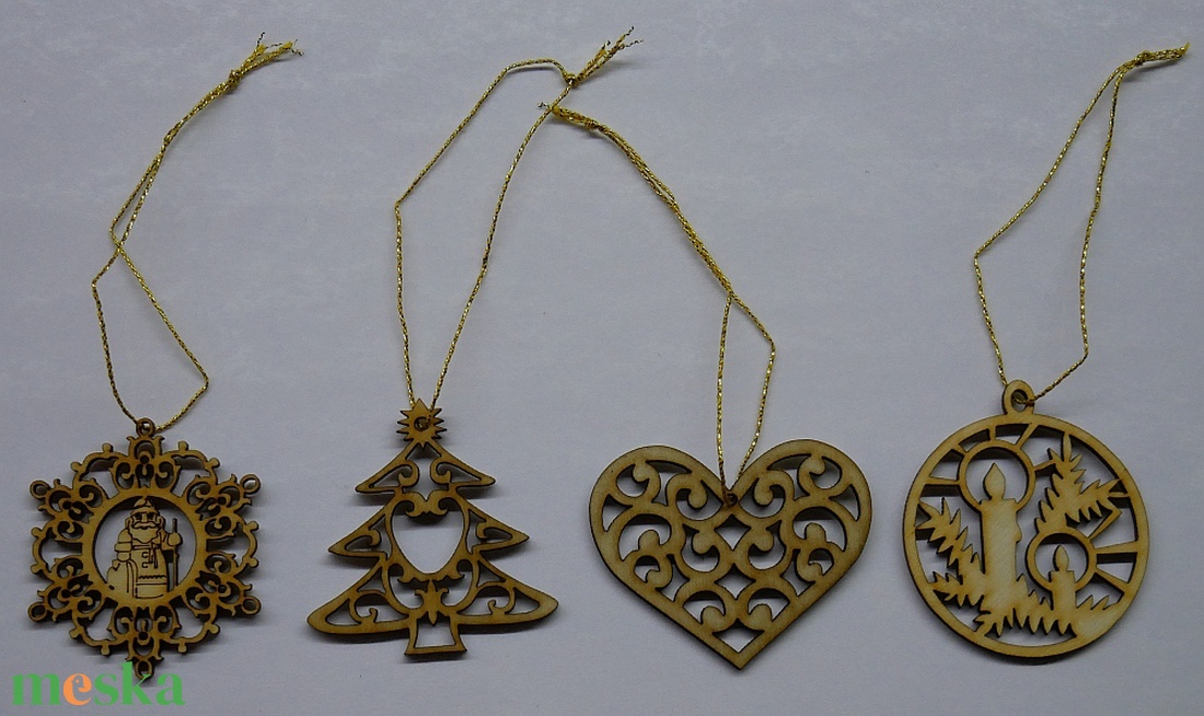 Karácsonyfadísz szett 4.    (4 db natúr fa dísz) - karácsony - karácsonyi lakásdekoráció - karácsonyfadíszek - Meska.hu Karácsonyfadísz szett 4.    (4 db natúr fa dísz) - karácsony - karácsonyi lakásdekoráció - karácsonyfadíszek - Meska.hu