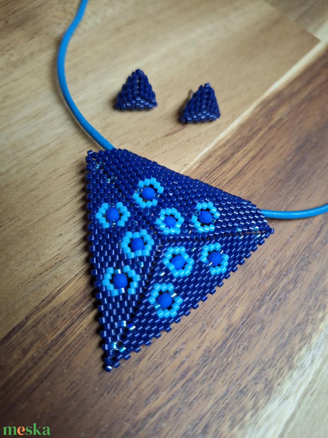 Ékszerszett (medál + füli) - kék - ékszer - ékszerszett - Meska.hu