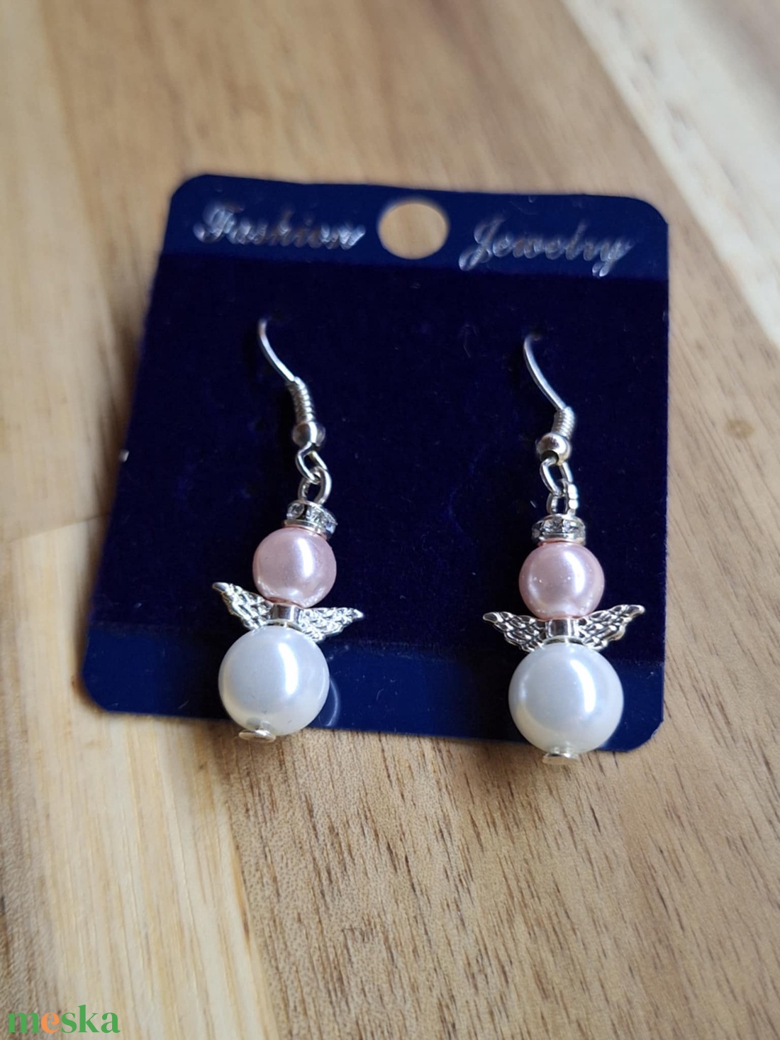 Angyalka fülbevaló - ékszer - fülbevaló - lógó fülbevaló - Meska.hu