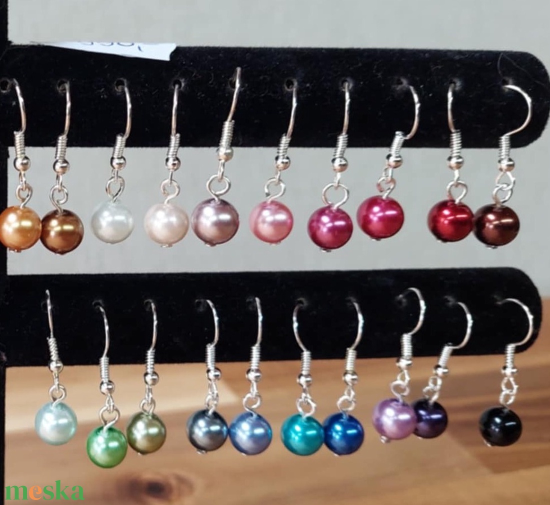 Tekla fülbevaló 23. (magenta2) - ékszer - fülbevaló - lógó fülbevaló - Meska.hu