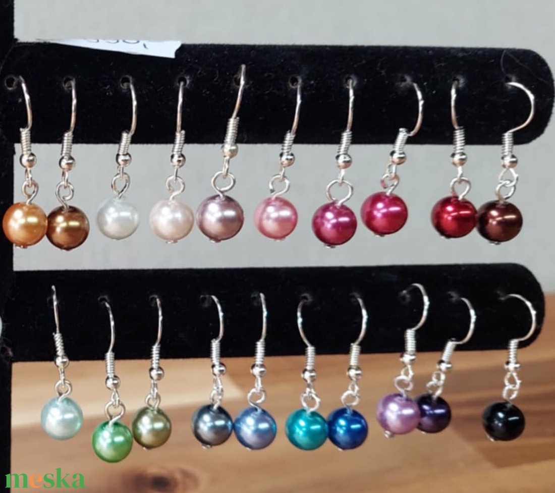 Tekla fülbevaló 24. (magenta) - ékszer - fülbevaló - lógó fülbevaló - Meska.hu