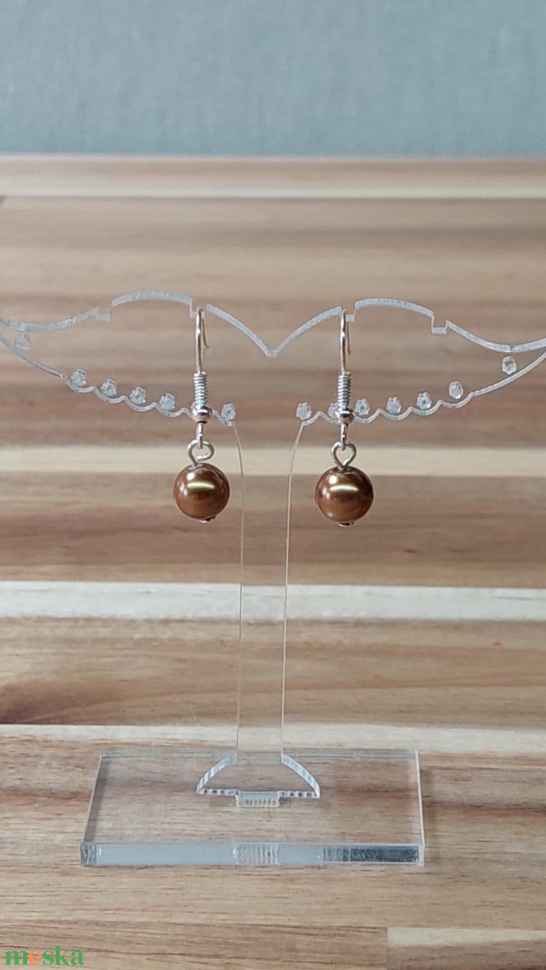 Tekla fülbevaló 16. (bronz) - ékszer - fülbevaló - lógó fülbevaló - Meska.hu