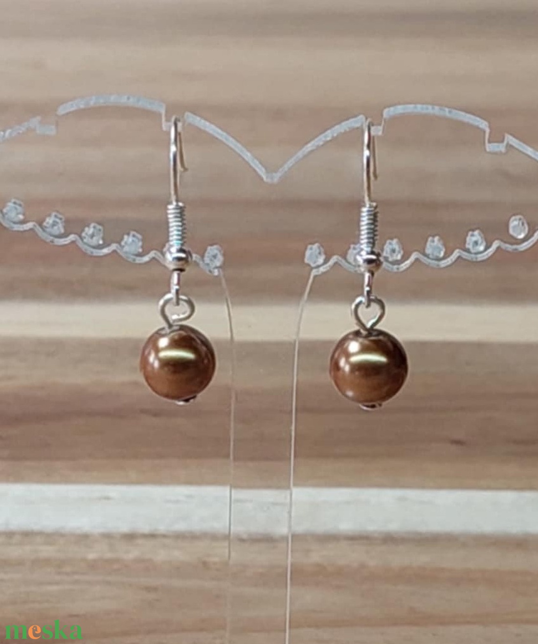 Tekla fülbevaló 16. (bronz) - ékszer - fülbevaló - lógó fülbevaló - Meska.hu