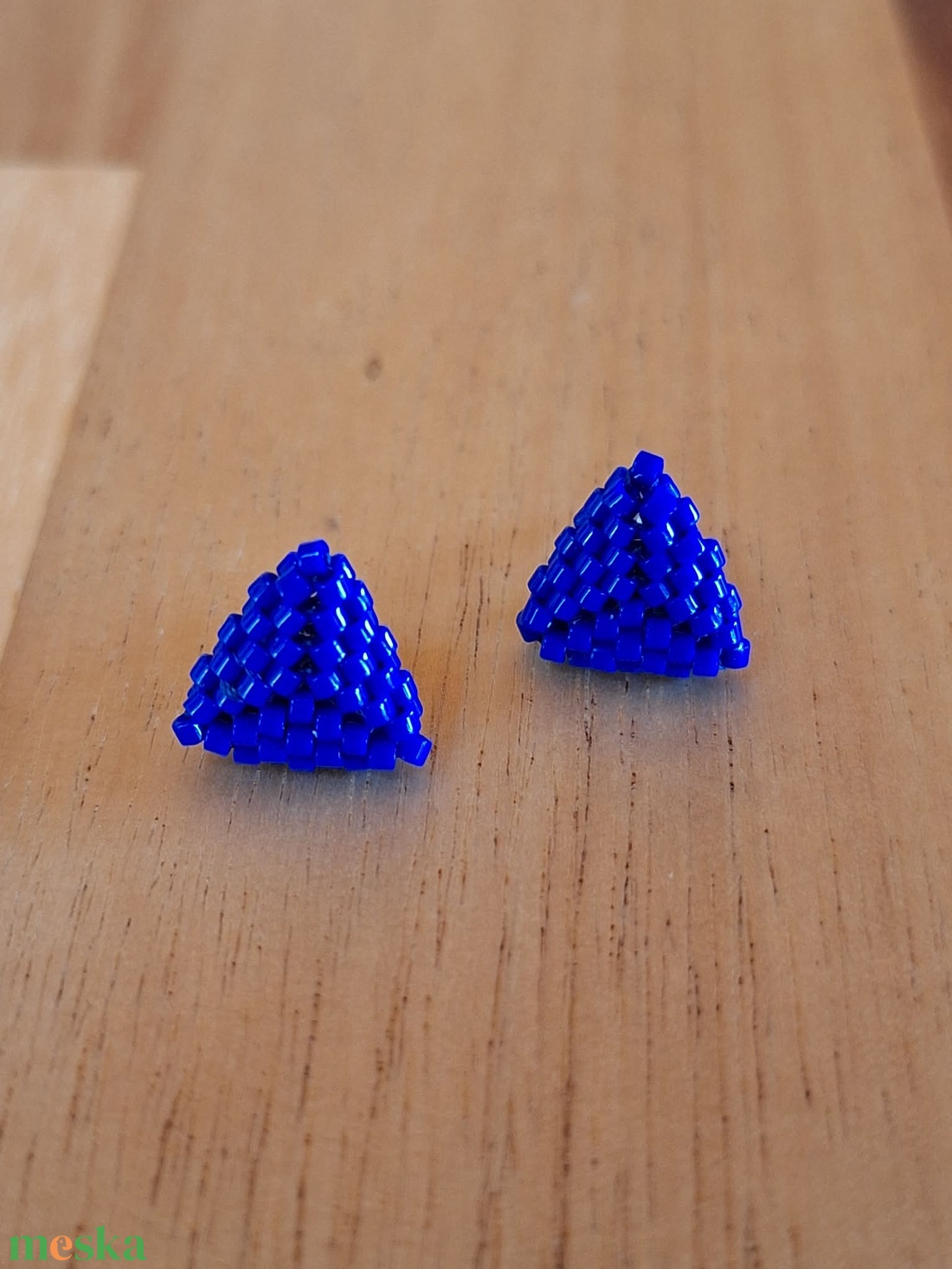 Királykék pötty - ékszer - fülbevaló - pötty fülbevaló - Meska.hu