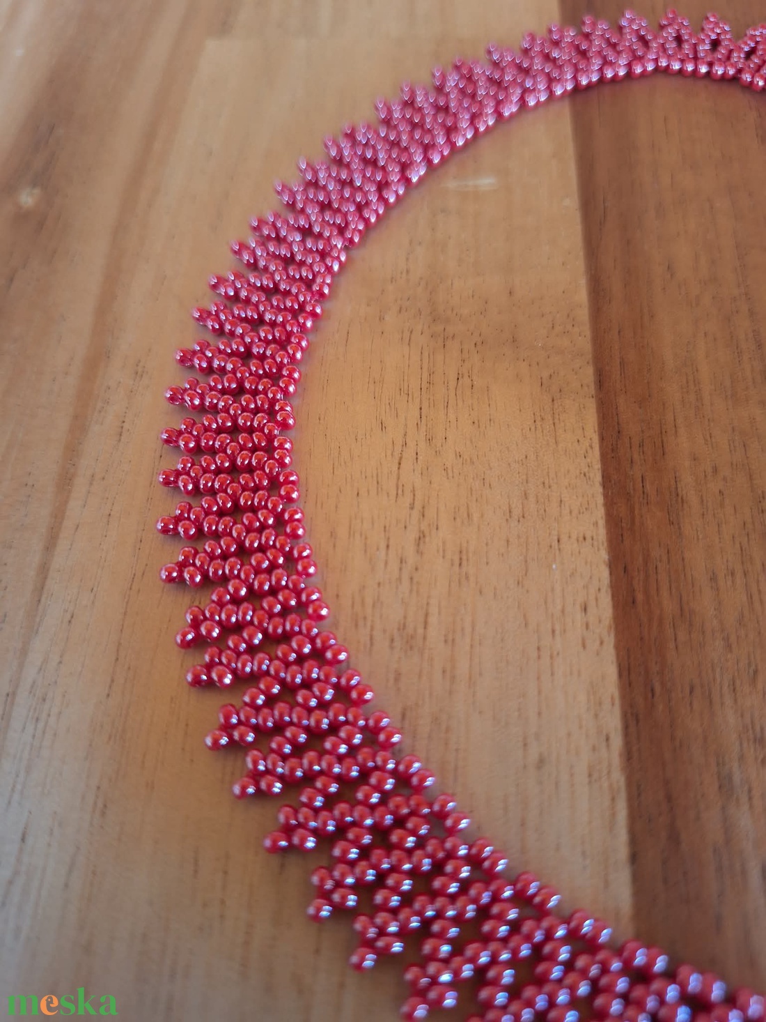 Csiperke nyaklánc (lazac) - ékszer - nyaklánc - gyöngyös nyaklánc - Meska.hu