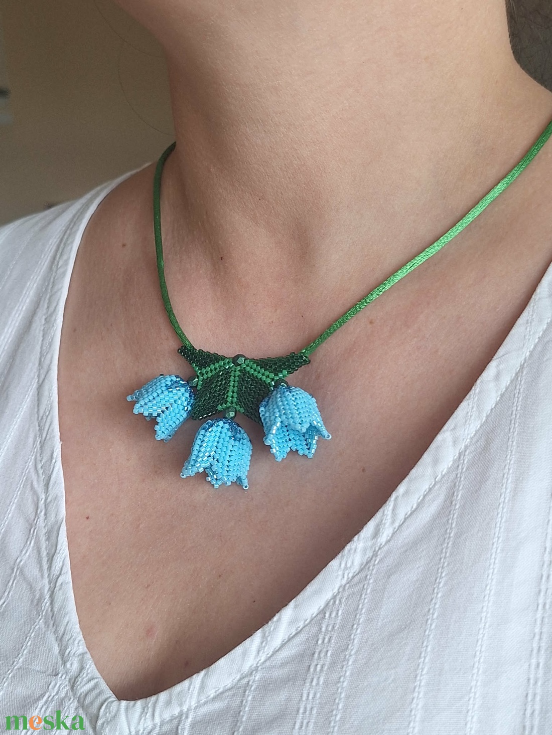 Tulipánok (kék) 3D medál - ékszer - nyaklánc - medálos nyaklánc - Meska.hu